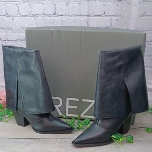 Arezzo Bianca Fold Over Skirt Bootie NIB